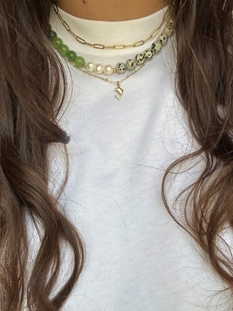 lil delfín • dainty satellite gold plated necklace