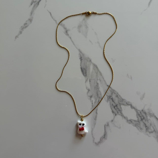 bow tie ghost · gold plated snake chain