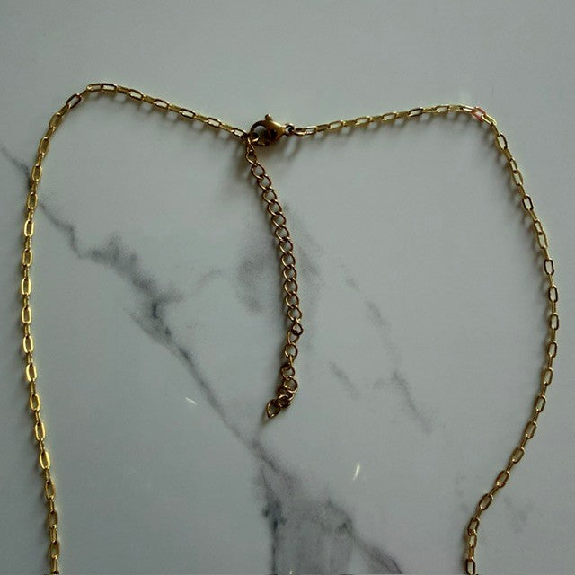 pumpkin ghost • dainty pvd paperclip chain
