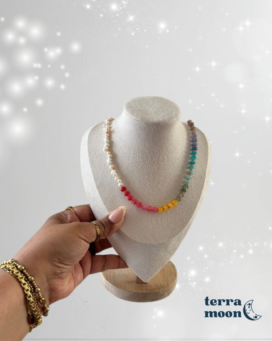 harry is my friend • half beaded half pearl necklace