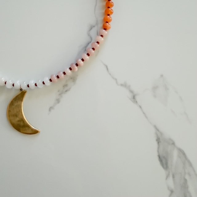 under the october sky • beaded necklace