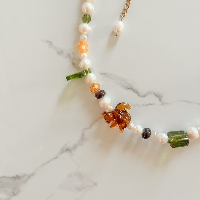 nuts about fall • beaded necklace