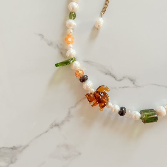 nuts about fall • beaded necklace