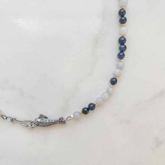 guppy • gemstone beaded necklace