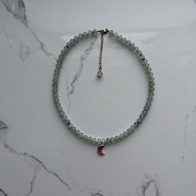 jade moon • beaded necklace