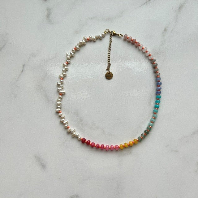 harry is my friend • half beaded half pearl necklace