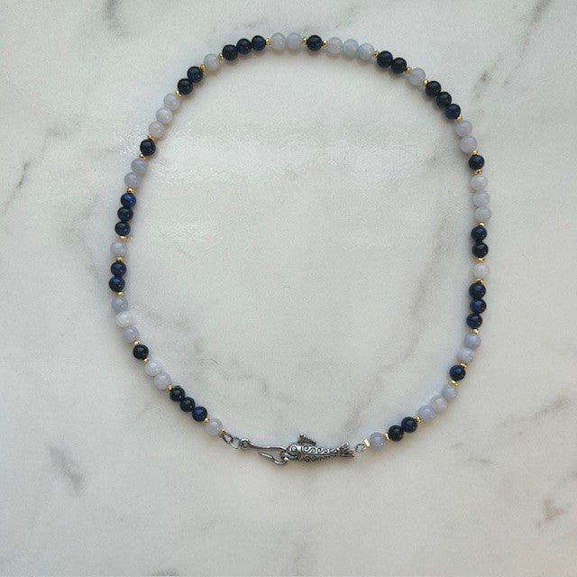 guppy • gemstone beaded necklace