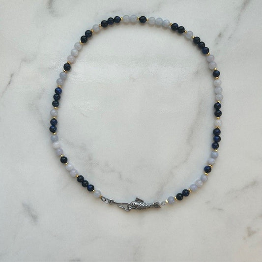 guppy • gemstone beaded necklace