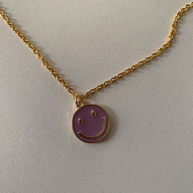 evelyn • smiley dainty gold filled necklace