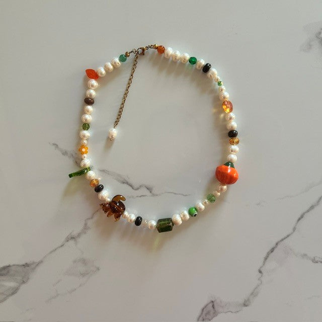 nuts about fall • beaded necklace