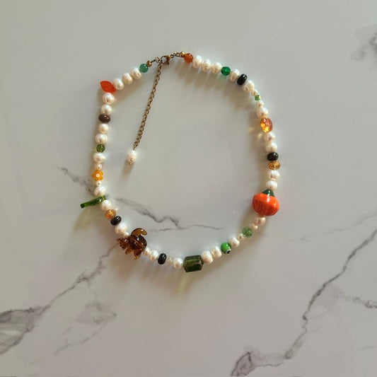 nuts about fall • beaded necklace