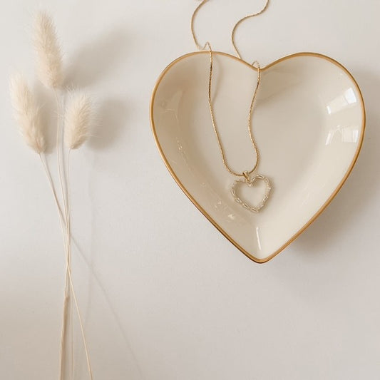 you got my shiny heart necklace · gold plated snake chain