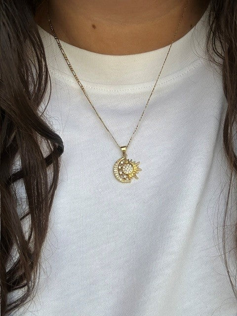 celestial sunshine • dainty satellite gold filled necklace