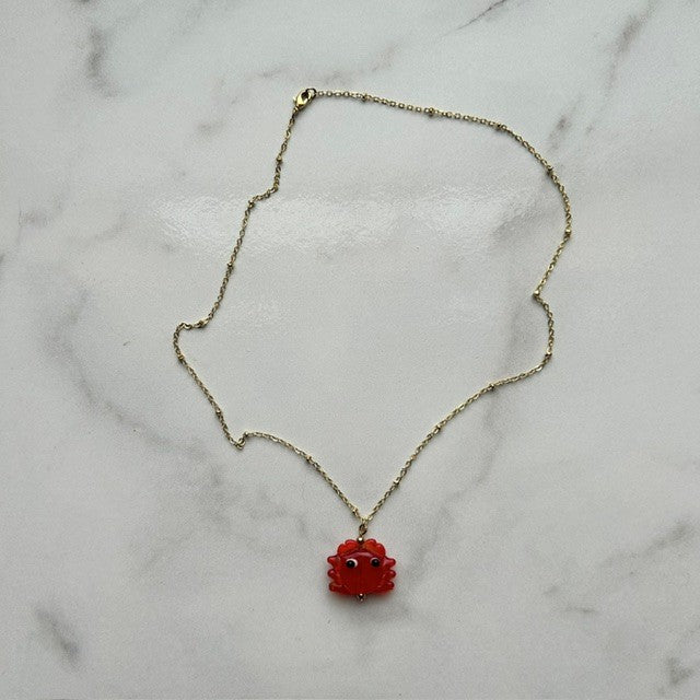 saltwater shuffle • dainty satellite gold plated necklace