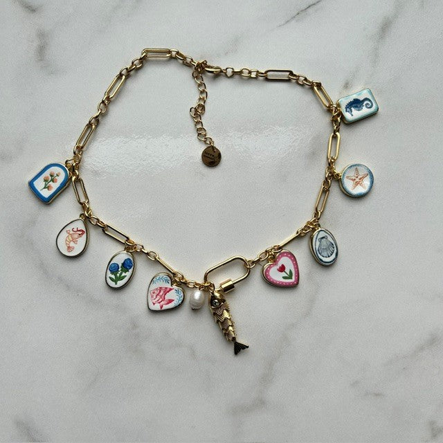 alex • 14k gold plated chain • charm necklace