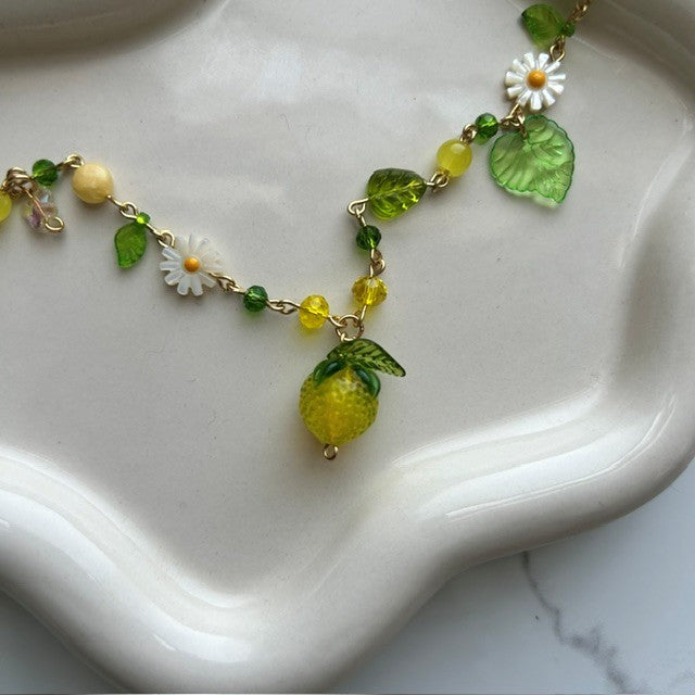 limoncello necklace • cottagecore fairycore jewelry