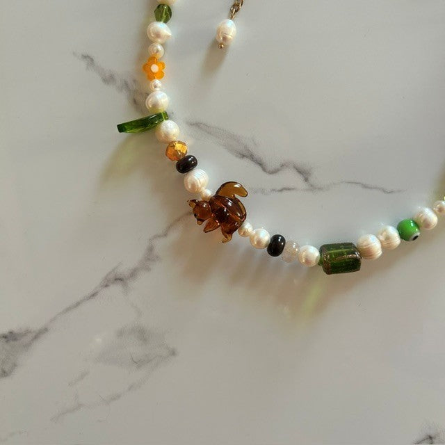 nuts about fall • beaded necklace