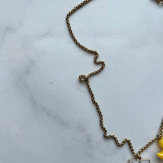 sage • gold plated stainless steel rolo chain