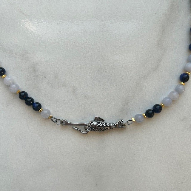 guppy • gemstone beaded necklace