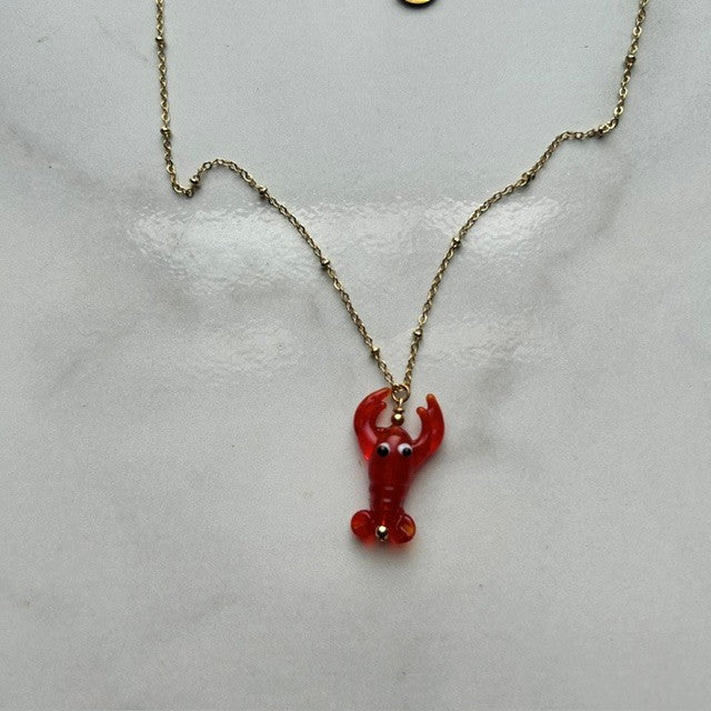 claw & order • dainty satellite gold plated necklace