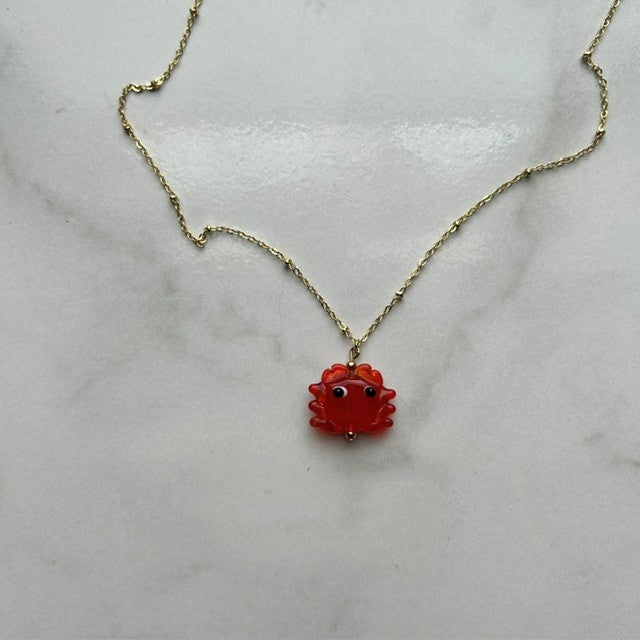 saltwater shuffle • dainty satellite gold plated necklace