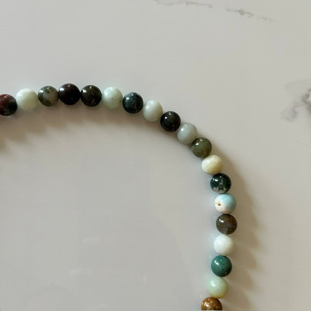 virgo • jasper & amazonite beaded necklace