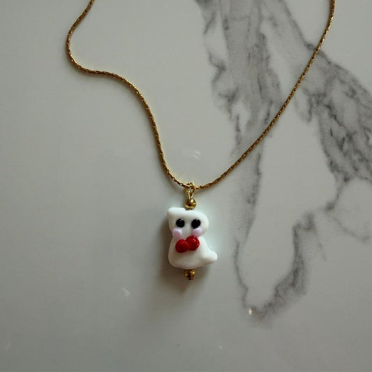 bow tie ghost · gold plated snake chain