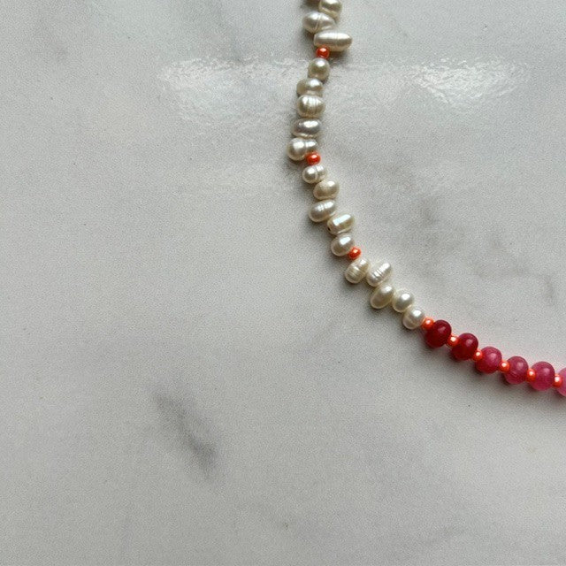 harry is my friend • half beaded half pearl necklace