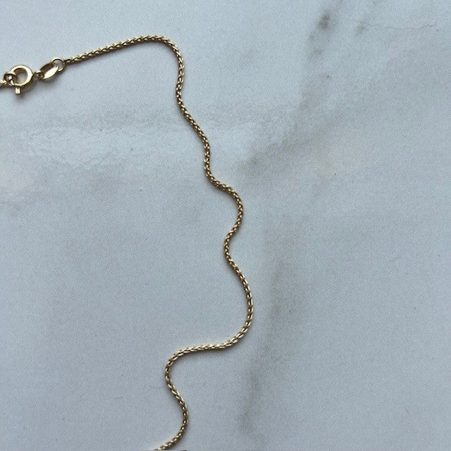 lilac celestial • purple moon dainty gold filled necklace