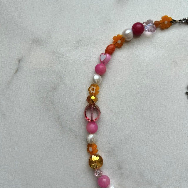 a friend of mildred's • half beaded half pearl necklace