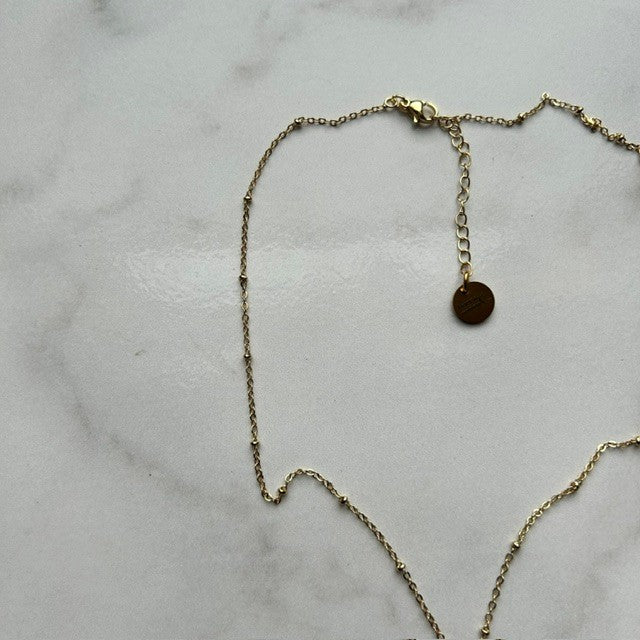 claw & order • dainty satellite gold plated necklace