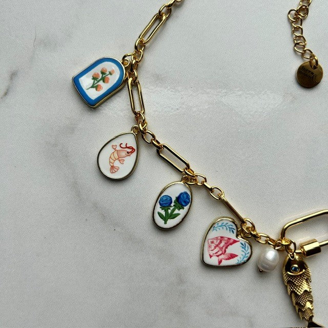 alex • 14k gold plated chain • charm necklace