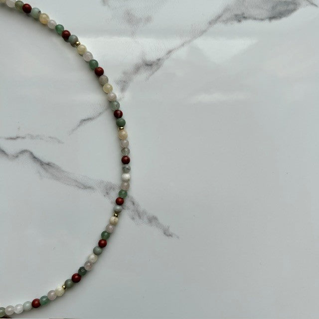 the tiny tenant • agate beaded necklace