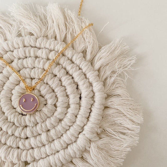 evelyn • smiley dainty gold filled necklace