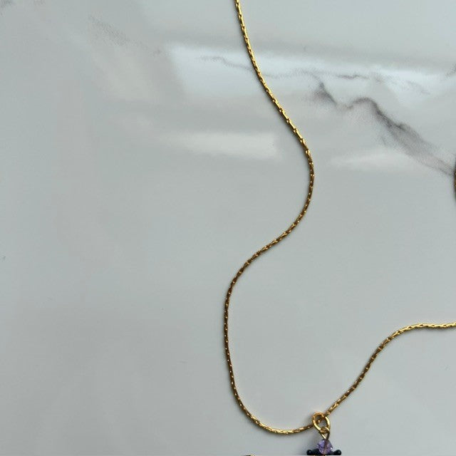 going batty • gold snake chain bat pendant necklace