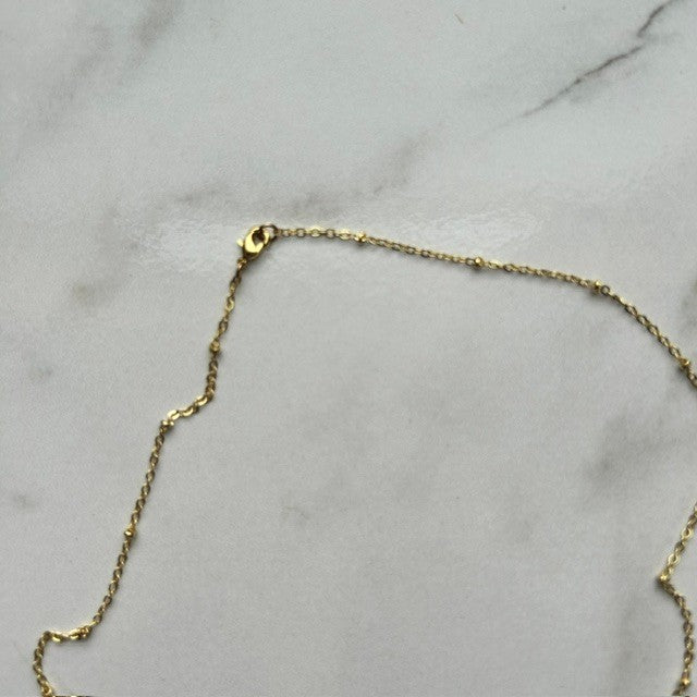 saltwater shuffle • dainty satellite gold plated necklace