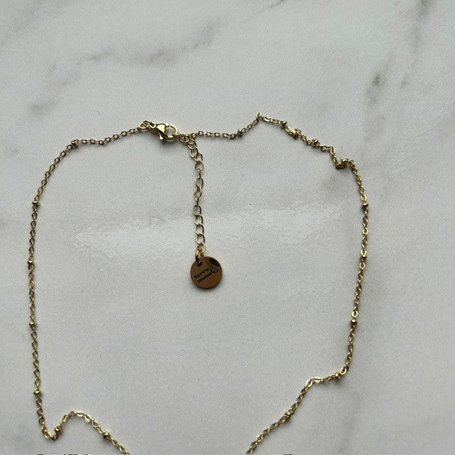 claw & order • dainty satellite gold plated necklace