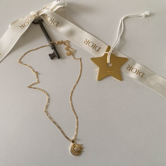 celestial sunshine • dainty satellite gold filled necklace