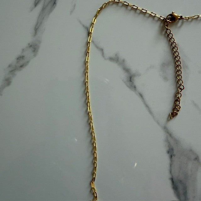 pumpkin ghost • dainty pvd paperclip chain