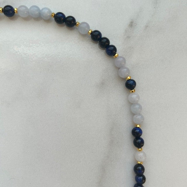 guppy • gemstone beaded necklace