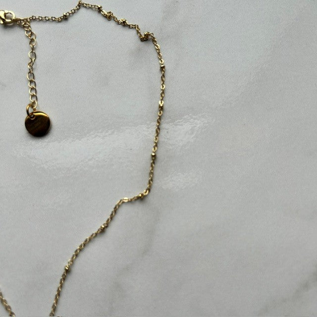 claw & order • dainty satellite gold plated necklace