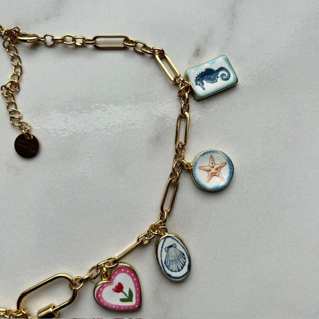 alex • 14k gold plated chain • charm necklace