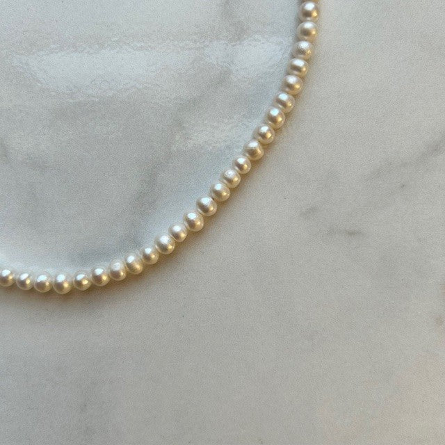 esther • half pearl half millefiore beads