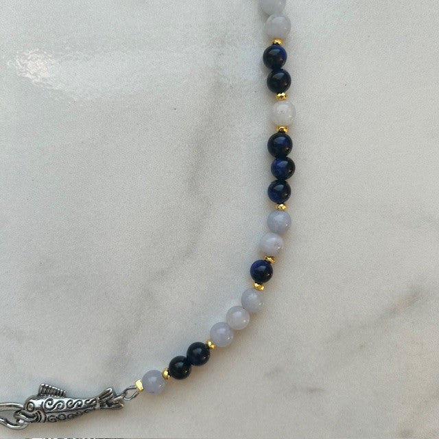 guppy • gemstone beaded necklace