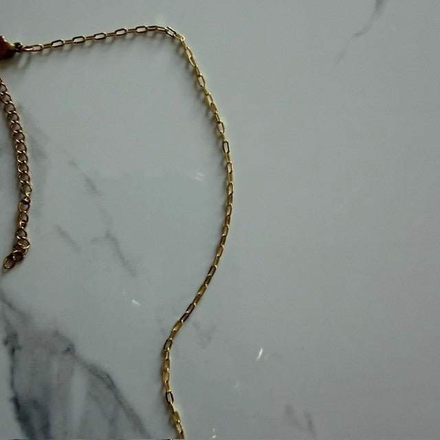 pumpkin ghost • dainty pvd paperclip chain