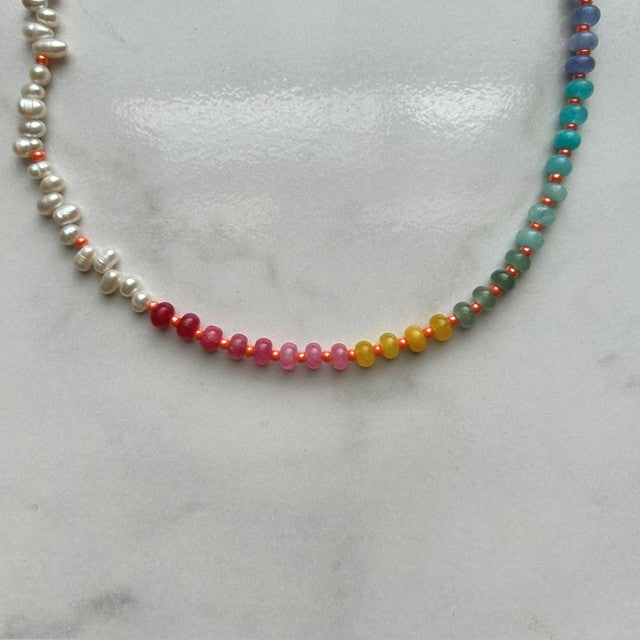 harry is my friend • half beaded half pearl necklace
