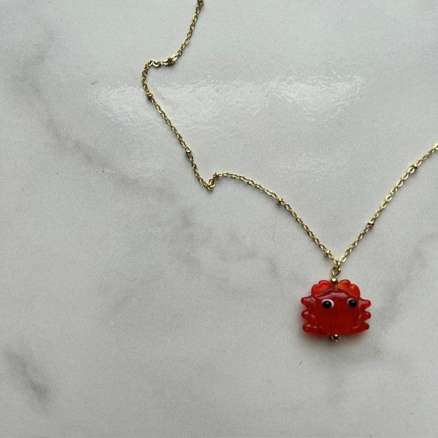 saltwater shuffle • dainty satellite gold plated necklace