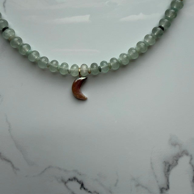 jade moon • beaded necklace