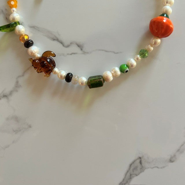 nuts about fall • beaded necklace