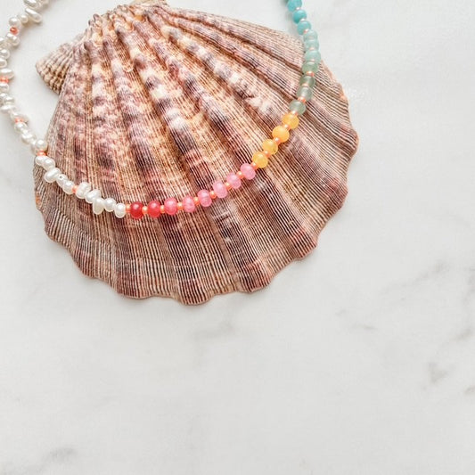 harry is my friend • half beaded half pearl necklace